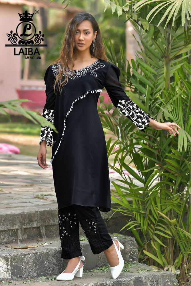 Libas AM VOL 88 Pakistani Pure Georgette Kurti With Bottom